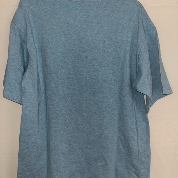 Balenciaga Men's T-Shirt Lock Logo Blue Size Medium Oversized - Picture 2 of 2